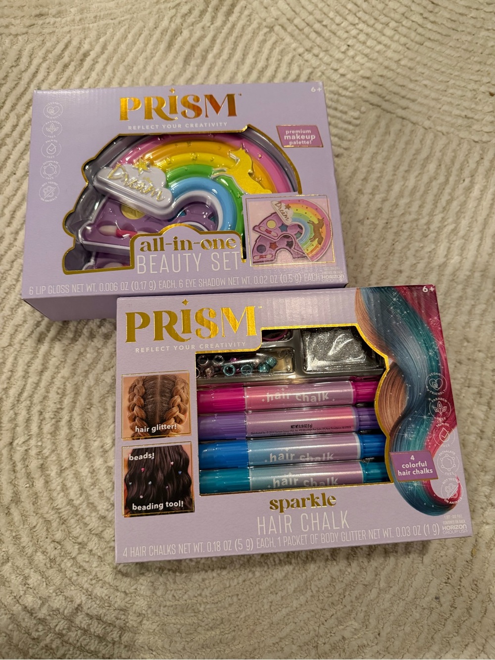 PRISM Sparkle Hair Chalk & All-in-One Beauty Set - Multicolor